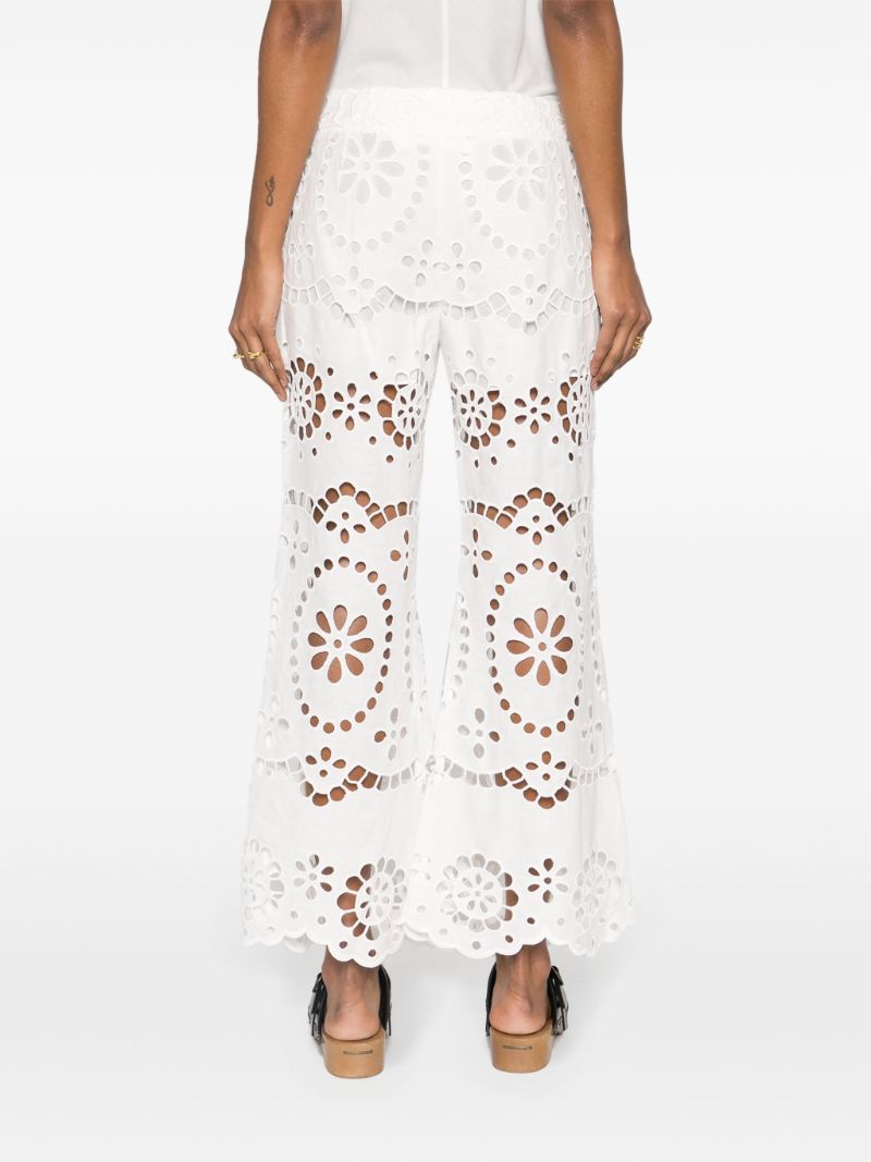 Whit Lexi Embroidered Linen Trousers
