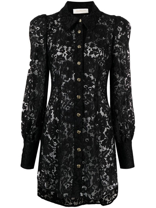 Black Matchmaker Lace Tunic Shirt