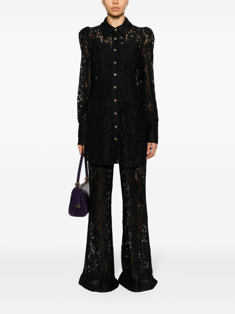 Black Matchmaker Lace Tunic Shirt