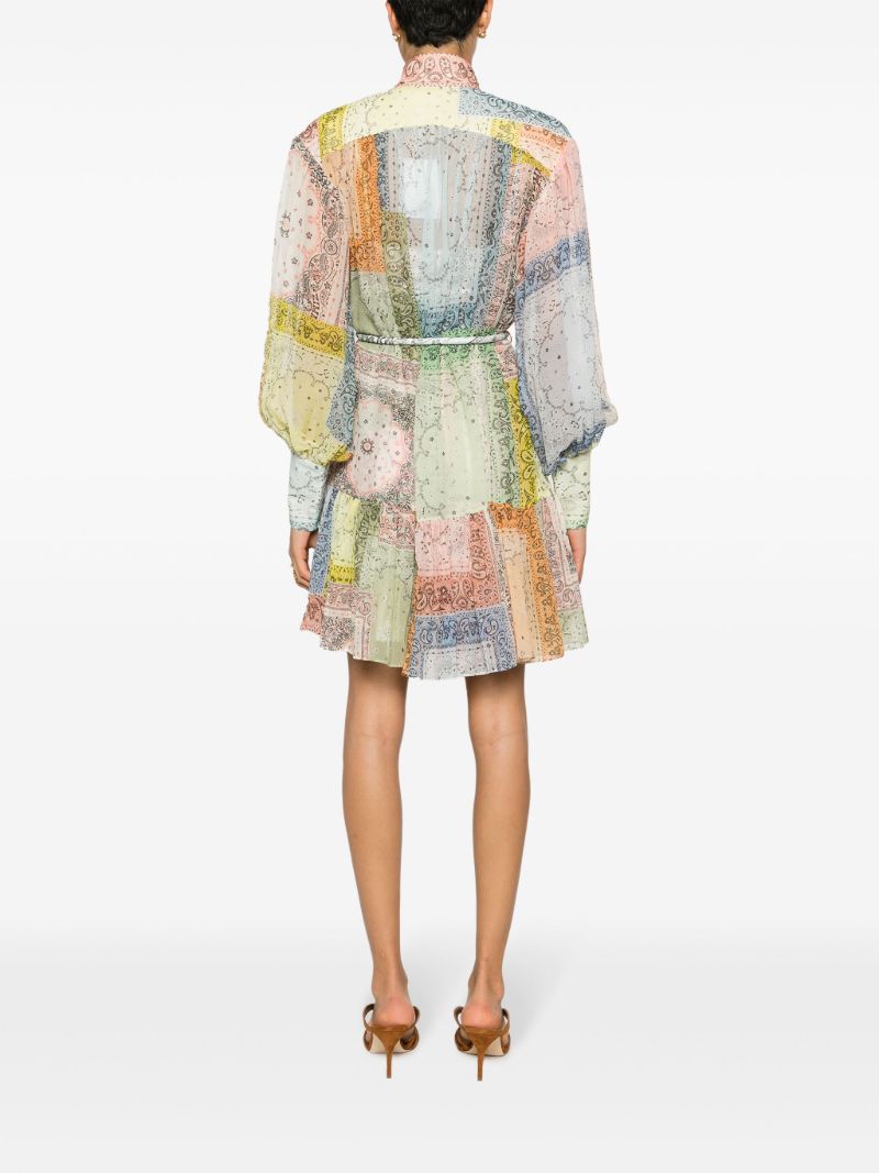 Multicolour Matchmaker Lantern Mini Dress
