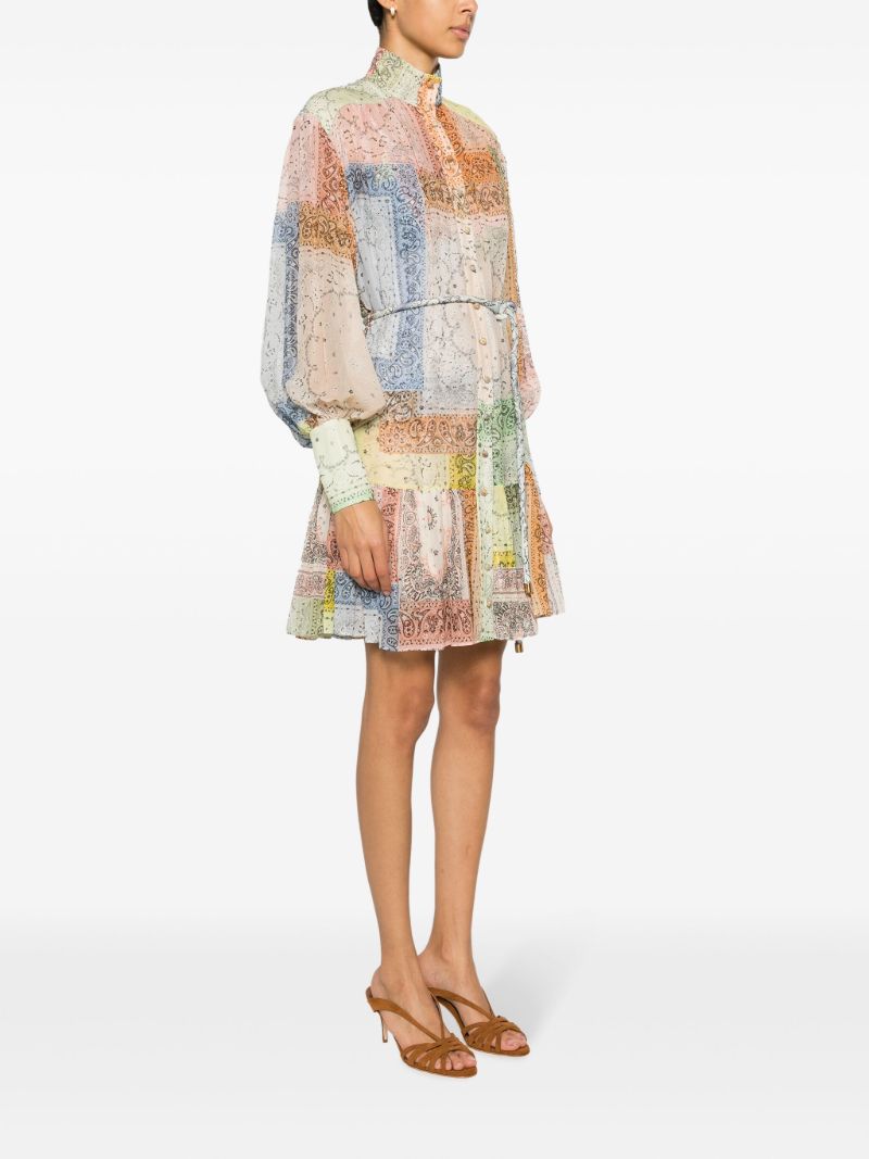 Multicolour Matchmaker Lantern Mini Dress