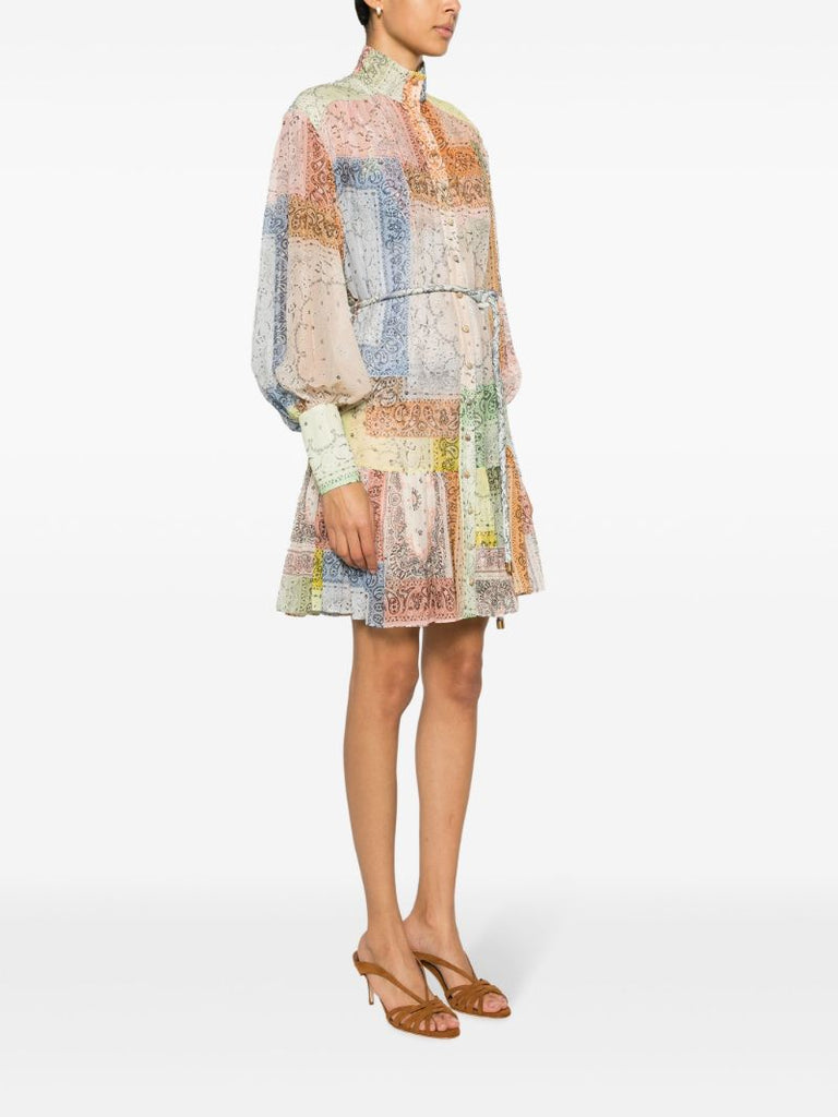 Multicolour Matchmaker Lantern Mini Dress