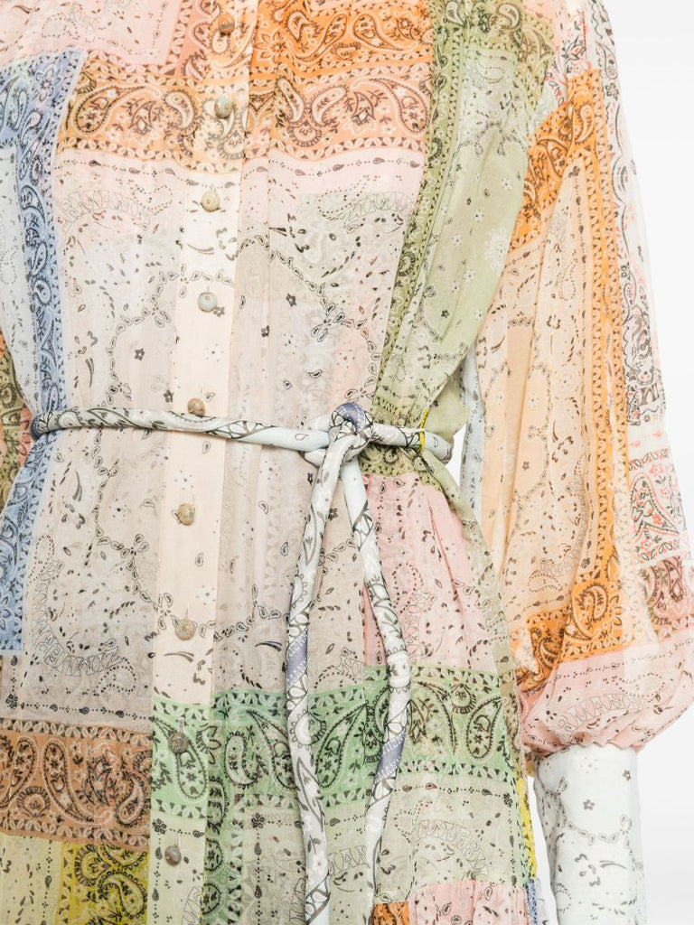 Multicolour Matchmaker Lantern Mini Dress