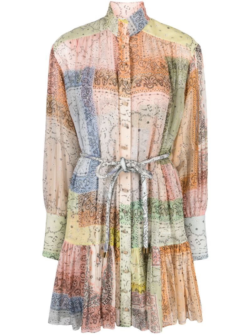 Multicolour Matchmaker Lantern Mini Dress