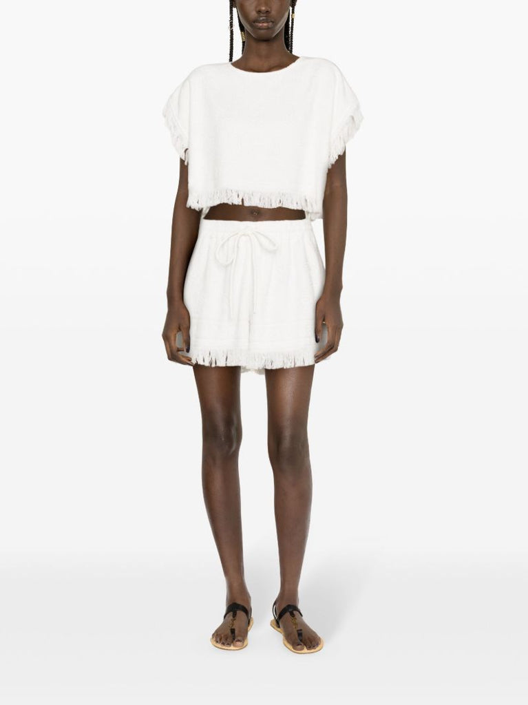 White Alight Track Shorts