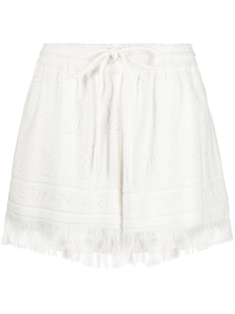 White Alight Track Shorts