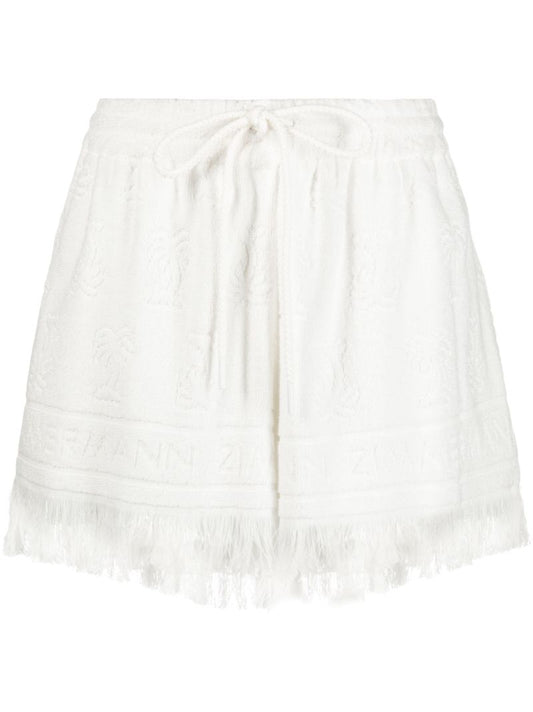 White Alight Track Shorts