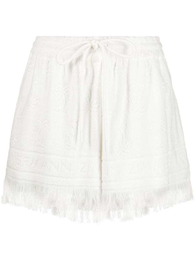 White Alight Track Shorts
