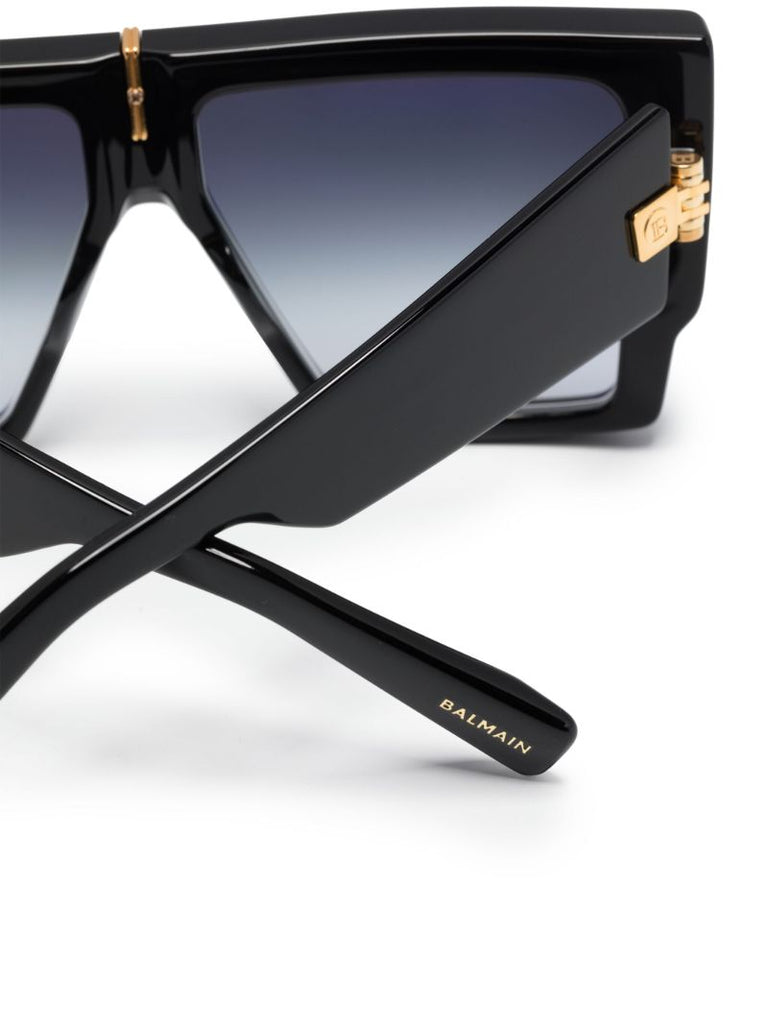 Black B-grand Rectangle-frame Sunglasses