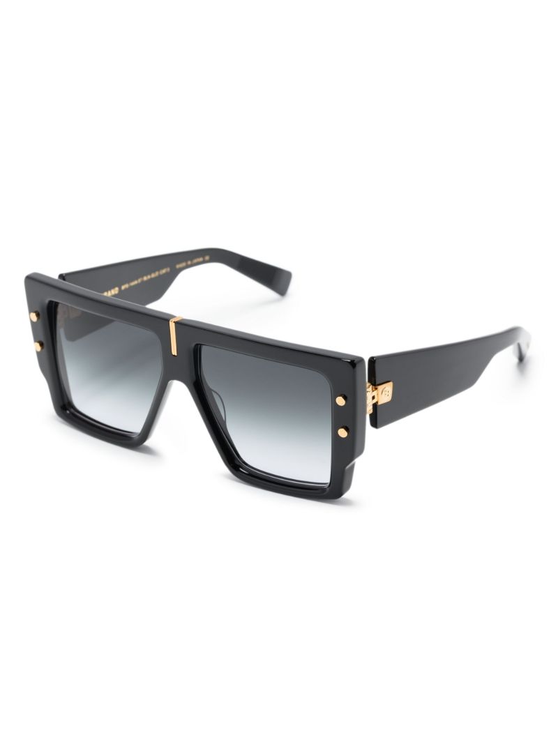 Black B-grand Rectangle-frame Sunglasses