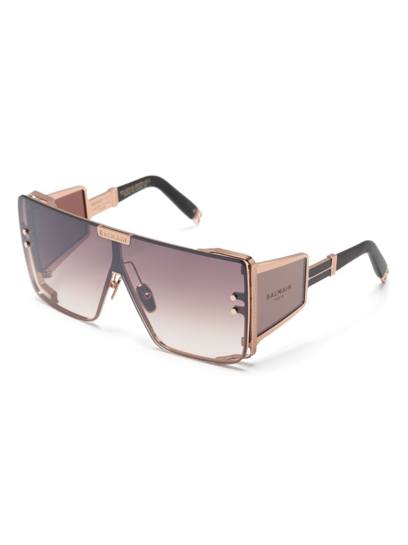 Brown Wonder Boy Shield-frame Sunglasses