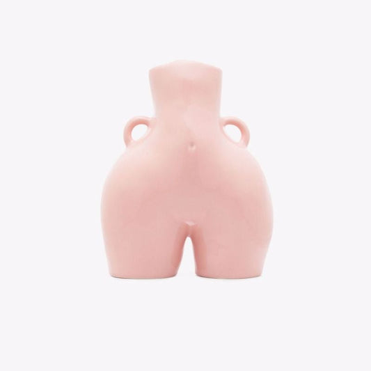 Pink Love Handles Earthenware Vase