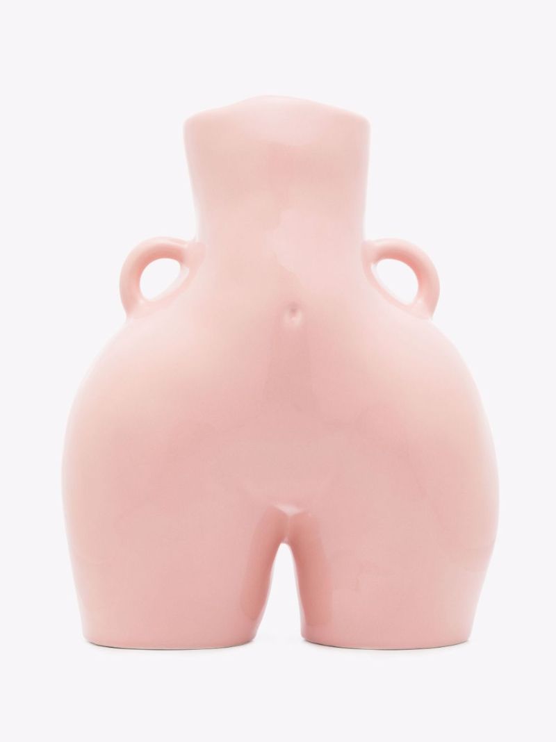 Pink Love Handles Earthenware Vase