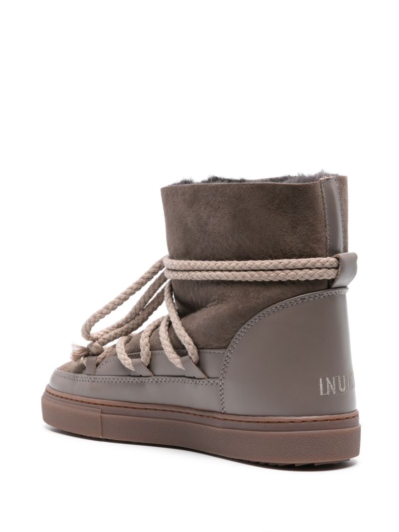 Brown Lace-up Suede Boots