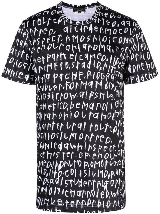 Black Graphic-print T-shirt