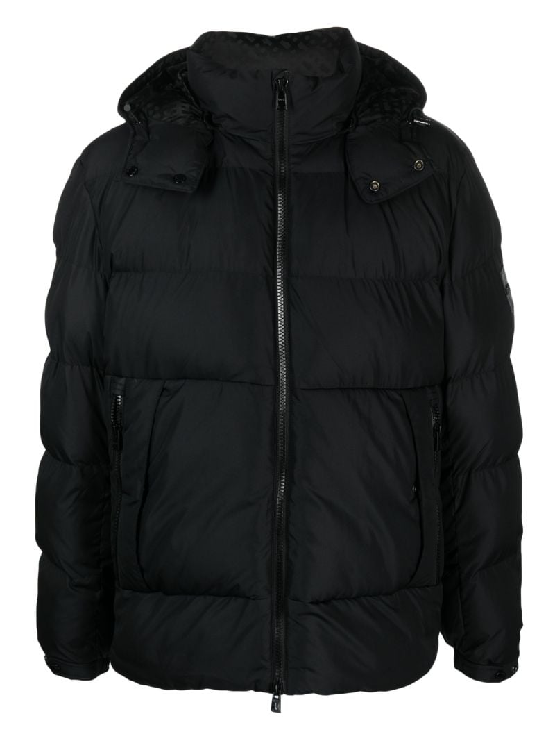 Black Hooded Quilt Jacket