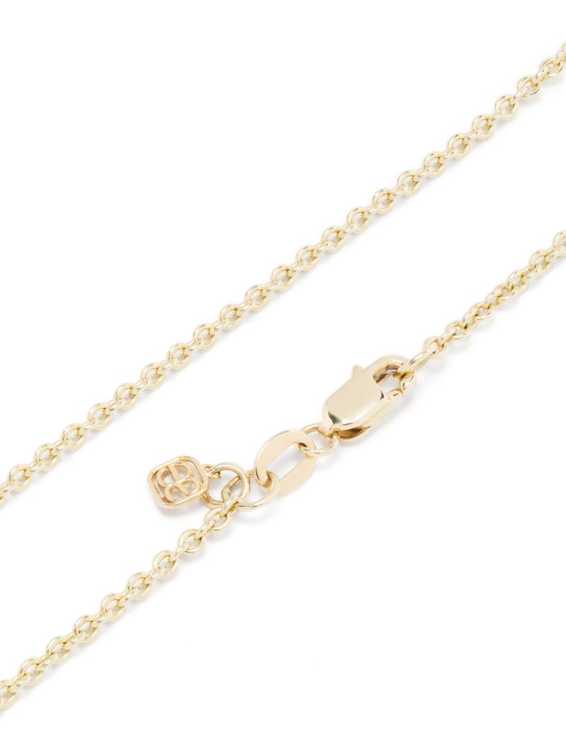 14k Yellow Gold Cross Diamond Pendant Necklace