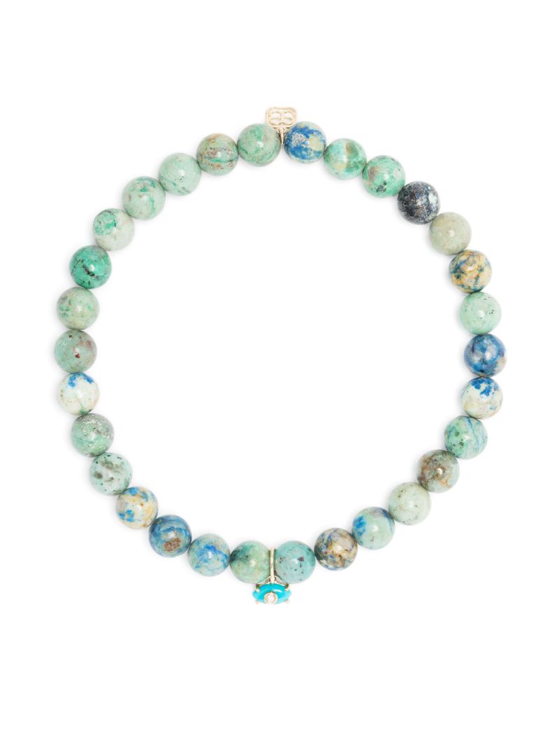 14k Yellow Gold Evil Eye Turquoise Bracelet