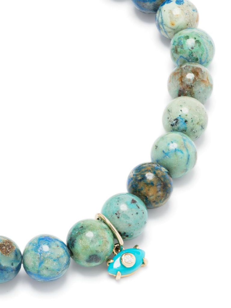 14k Yellow Gold Evil Eye Turquoise Bracelet