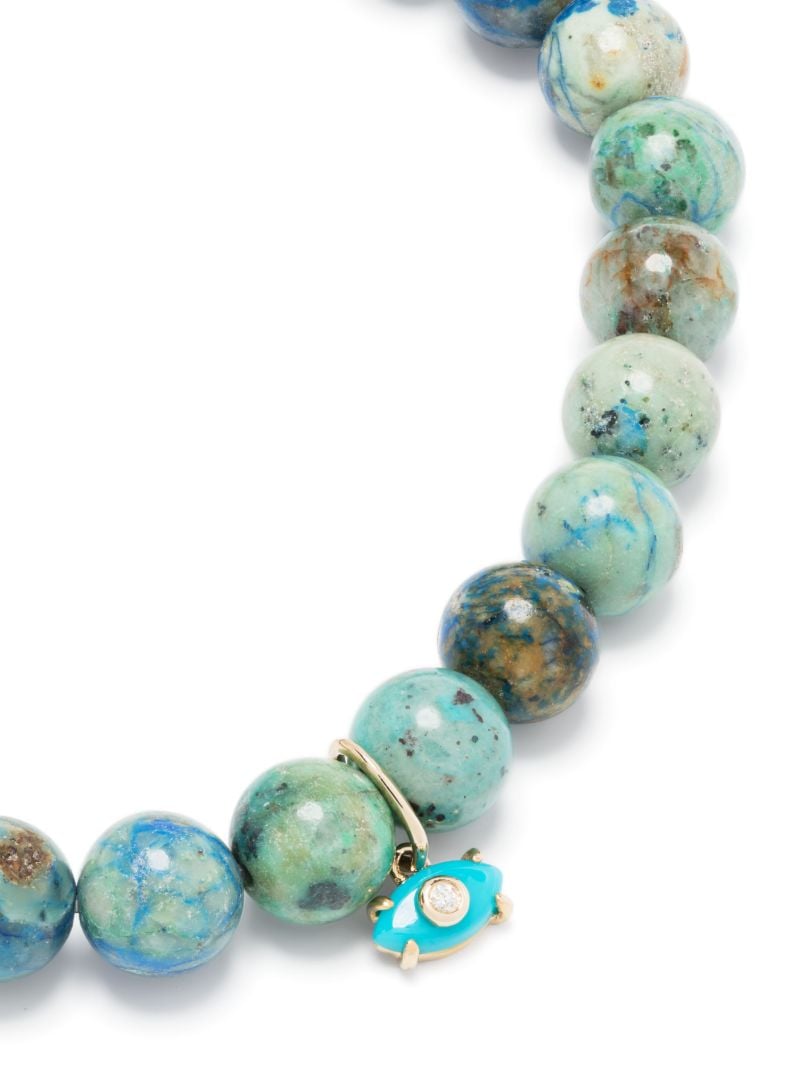 14k Yellow Gold Evil Eye Turquoise Bracelet