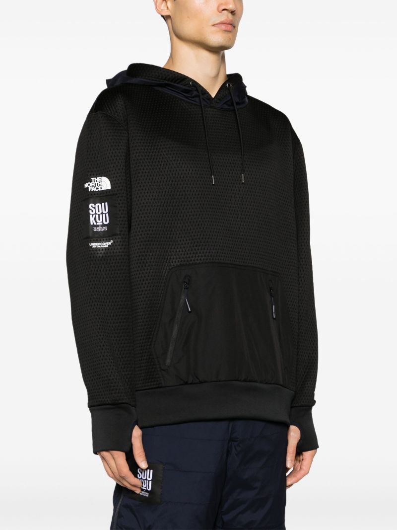 X Undercover Black Soukuu Dotknit Hoodie