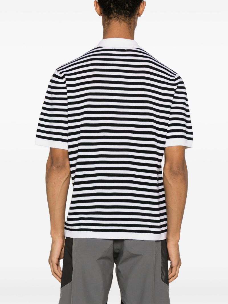 Black Darrel Striped Polo Shirt