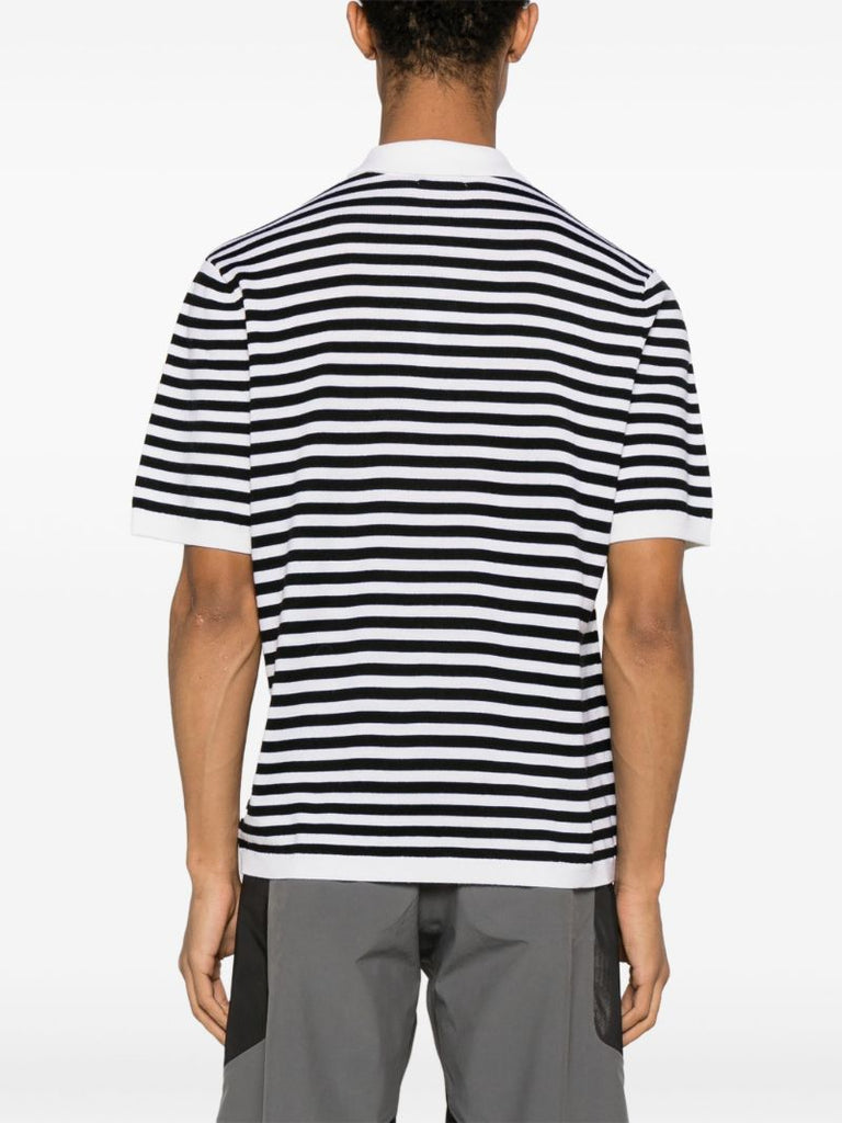 Black Darrel Striped Polo Shirt