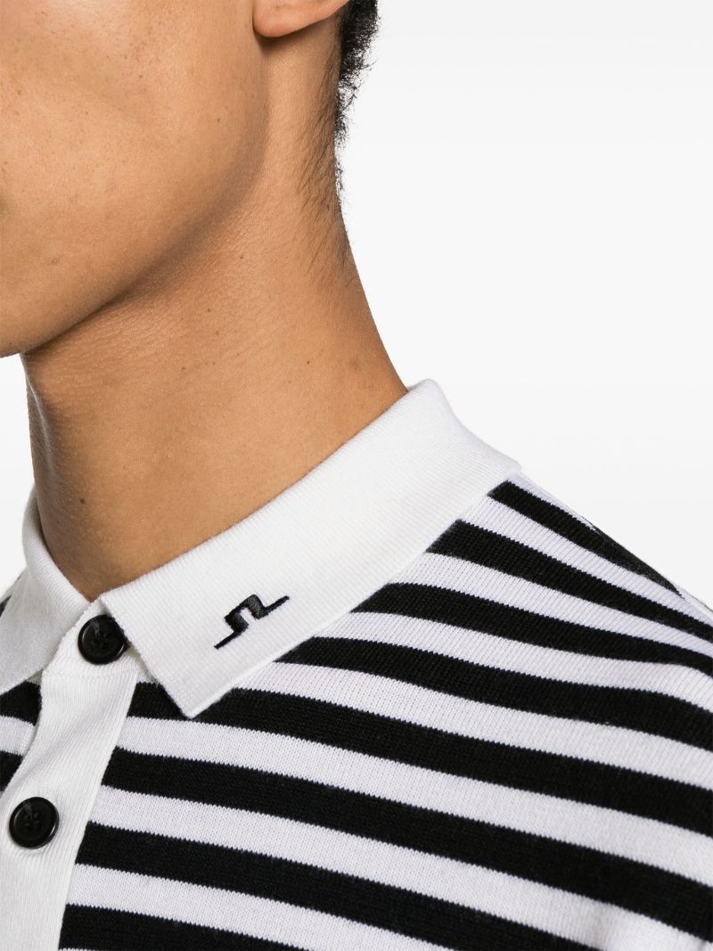 Black Darrel Striped Polo Shirt
