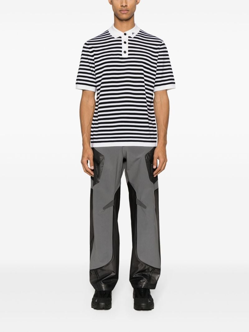Black Darrel Striped Polo Shirt