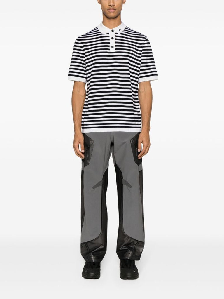 Black Darrel Striped Polo Shirt