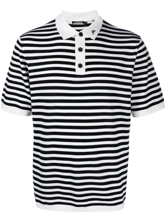 Black Darrel Striped Polo Shirt