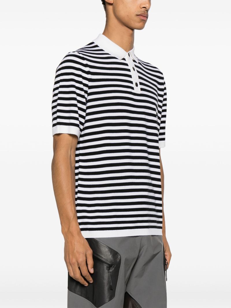 Black Darrel Striped Polo Shirt