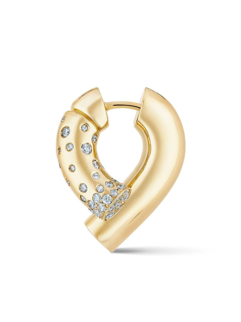 18k Yellow Gold Paved Oera Earrings