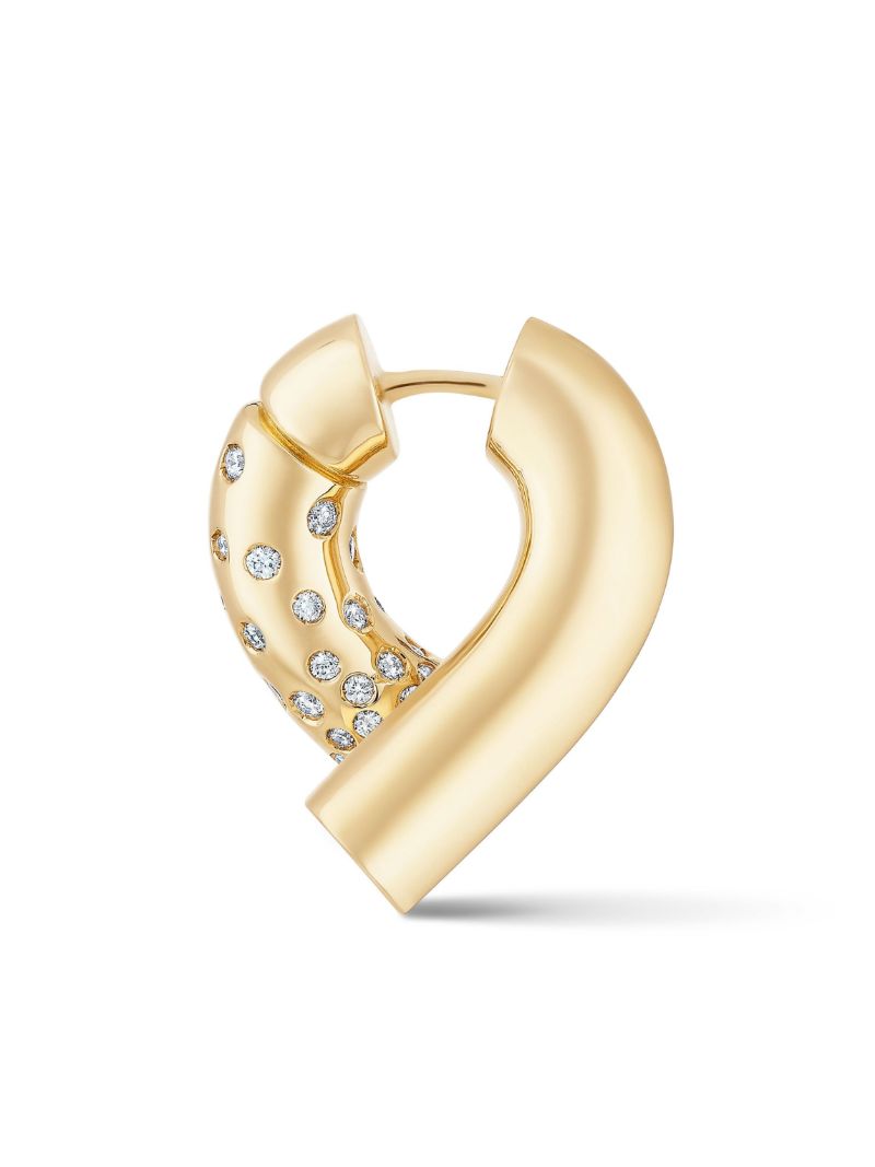 18k Yellow Gold Paved Oera Earrings