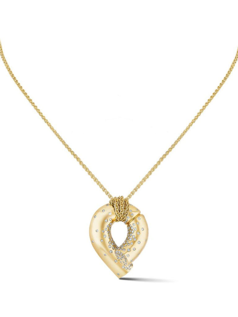 18k Yellow Gold Paved Oera Pendant