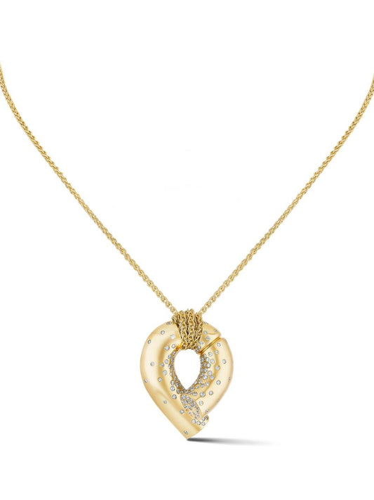 18k Yellow Gold Paved Oera Pendant