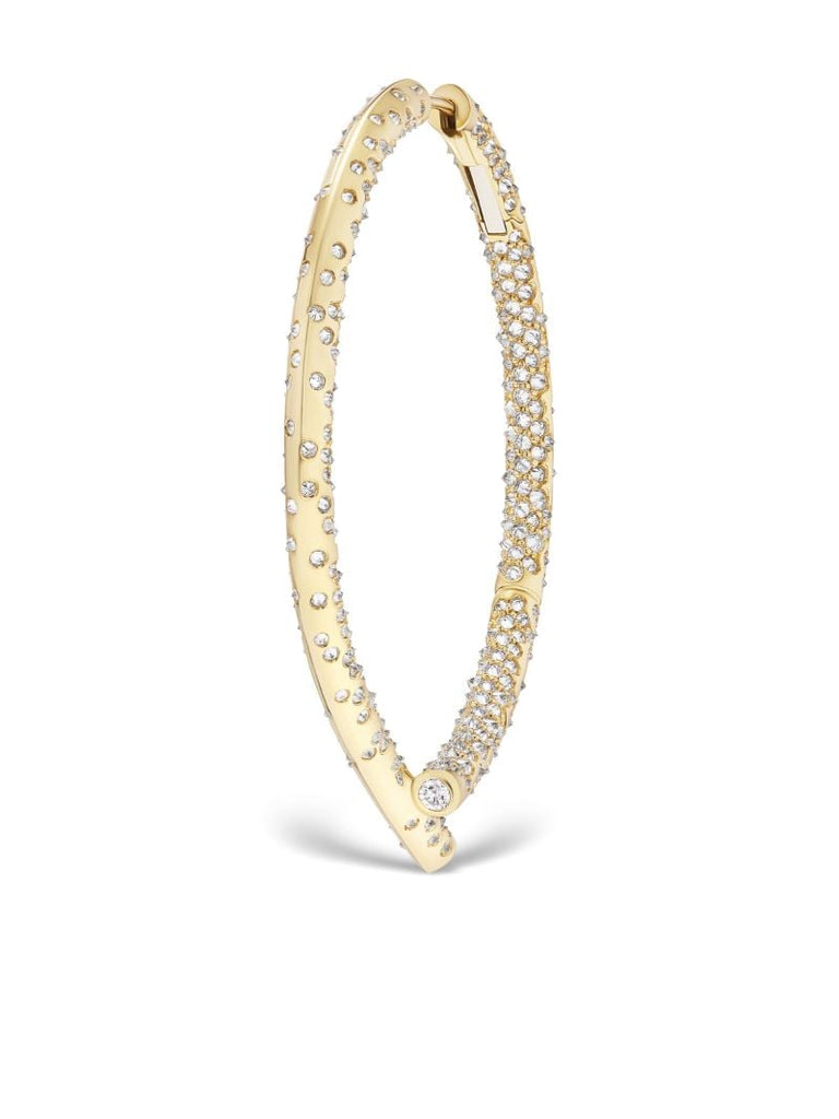 18k Yellow Gold Paved Oera Earrings