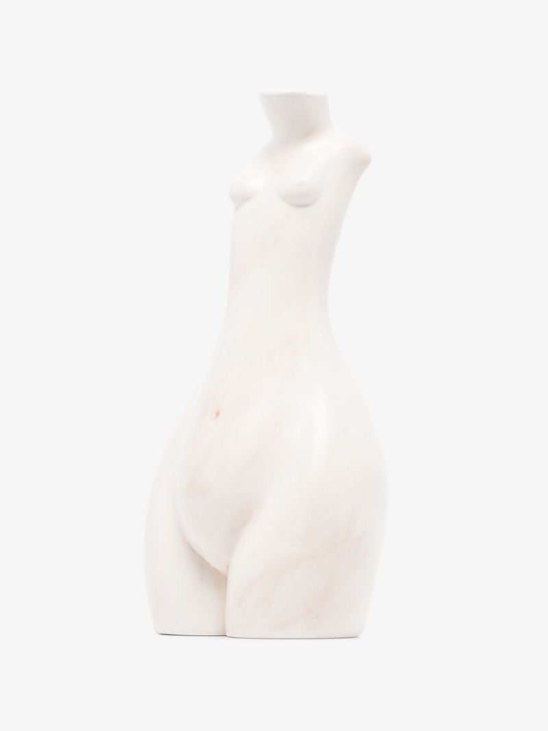 White Tit for Tat Tall Candlestick