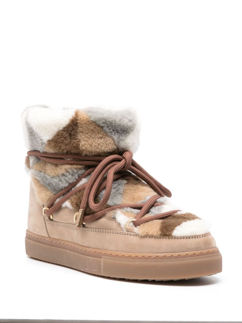 Brown Lace-up Suede Boots