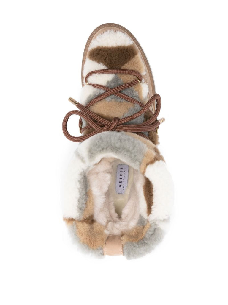 Brown Lace-up Suede Boots