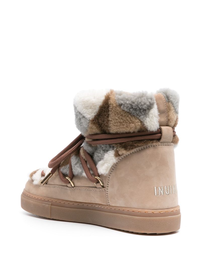 Brown Lace-up Suede Boots