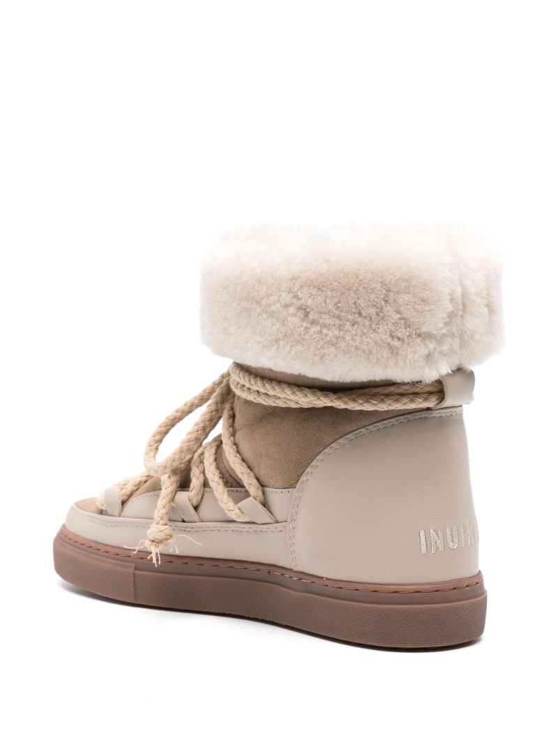 Brown Shearling-trimmed Snow Boots
