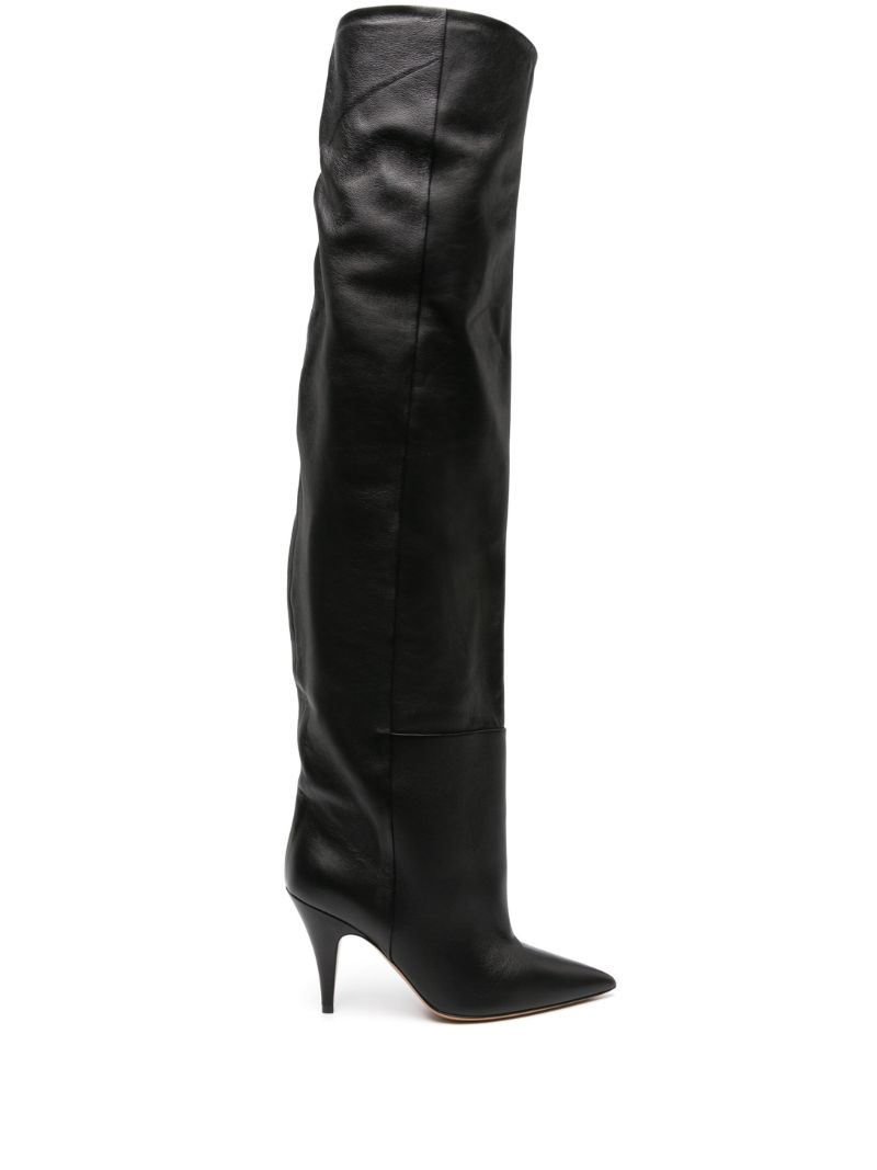 The River 90mm Leather Knee-high Boots