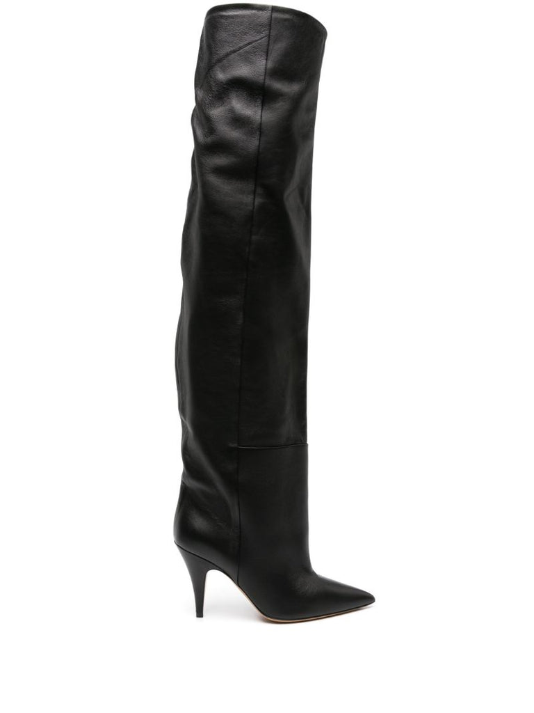The River 90mm Leather Knee-high Boots