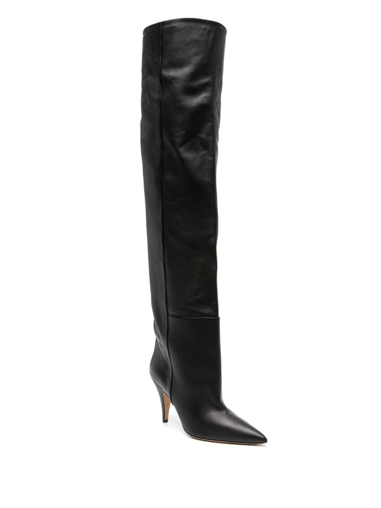 The River 90mm Leather Knee-high Boots