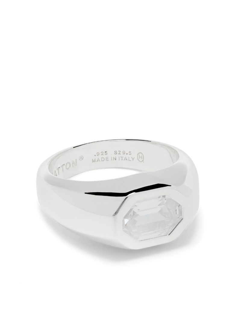 Sterling Silver Zirconia Signet Ring