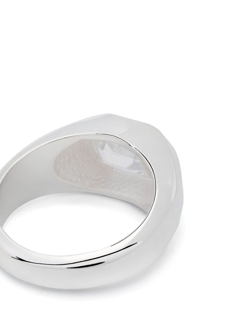 Sterling Silver Zirconia Signet Ring