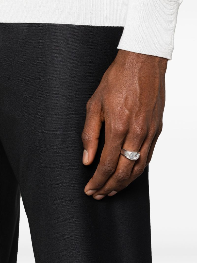 Sterling Silver Zirconia Signet Ring