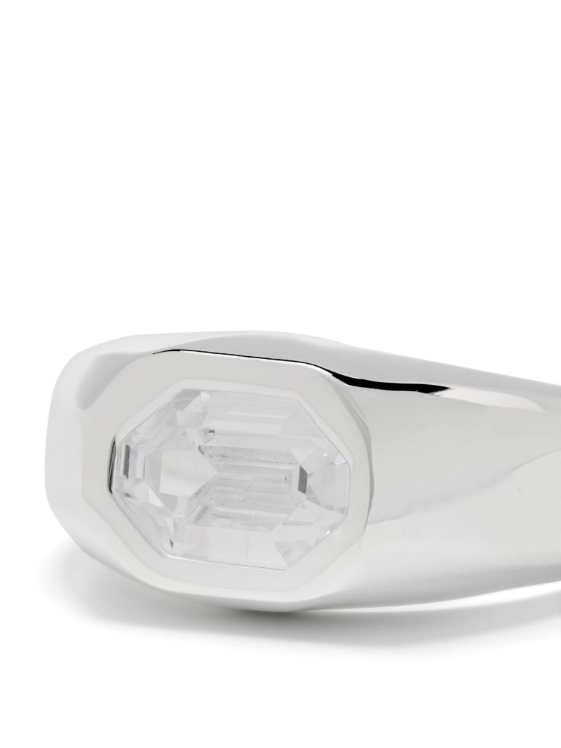 Sterling Silver Zirconia Signet Ring