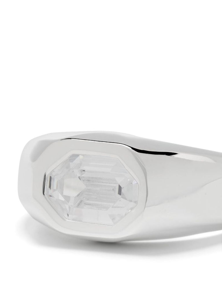 Sterling Silver Zirconia Signet Ring